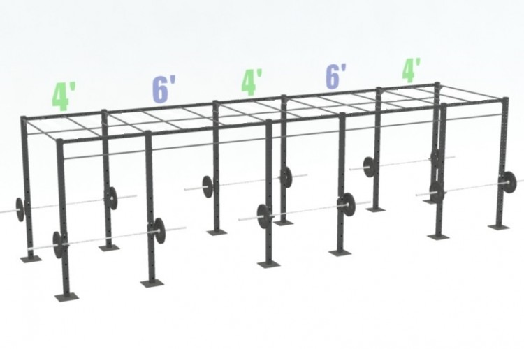 24' Cross Rig Intermediate (1) - 2' Monkey Bar Spacing