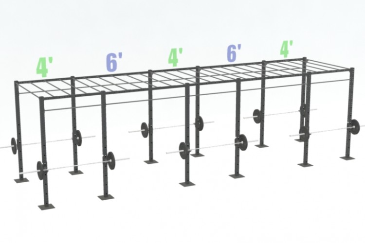 24ft Cross Rig with (19) Monkey Bars