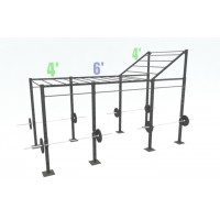 14ft Cross Rig with (2) 4ft Level ups and (5) Monkey Bars