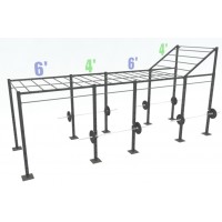 20ft Cross Rig with 4ft Level up and (13) Monkey Bars