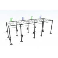 20ft Cross Rig with (16) Monkey Bars throughout