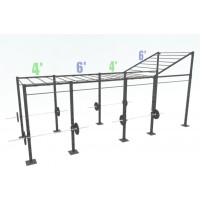 20ft Cross Rig with 6ft Level up and (11) Monkey Bars