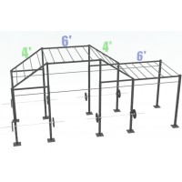 14ft Cross RigZilla with 6ft add-on and (5) Monkey Bars