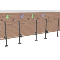 20' Wall Mount Rig SINGLE Bars