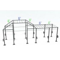 14ft Cross RigZilla with 6ft add-on, 4ft add-on and (8) Monkey Bars