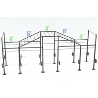 16ft Cross RigZilla with (2) 4ft add-ons and (4) 3ft Extensions