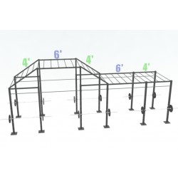 14ft Cross RigZilla with 6ft add-on, 4ft add-on and (8) Monkey Bars