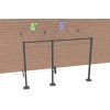 10' Wall-Mount Intermediate with 2' Monkey Bar Spacing