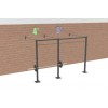 10' Wall-Mount Rig Dual-Independent Bars (Square CrossBar + Pullup Bar)