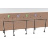 20' Wall Mount CrossRig Intermediate (1) - 2' Monkey Bar Spacing